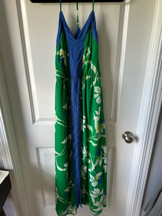 Lulus Dresses & Skirts - Lulu's Blue and Green Floral Maxi Dress